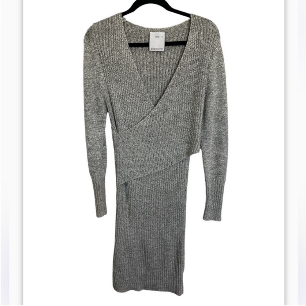 C/MEO Collective Make a Move Ribbed Gray Dress - Picture 4 of 10
